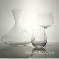 wholesale tulip shaped transparent wine glass decanter